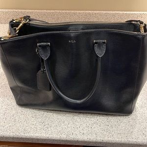 Ralph lauren black leather purse